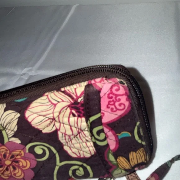 Vera Bradley Y2K Vintage Wristlet Brown Florate Wristlet - Picture 8 of 11
